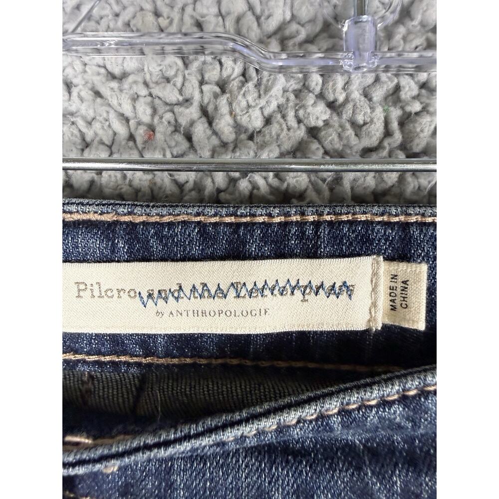 Anthropologie Pilcro Size 28 Ultra High Rise Plaid Trim Boyfriend Jeans Relaxed - Picture 4 of 11